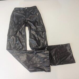 NWT Windsor Size XS Black Pleather Cargo Pants